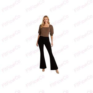 SO Black Faux Suede High-Rise Pull-On Flare Pants XL NWT